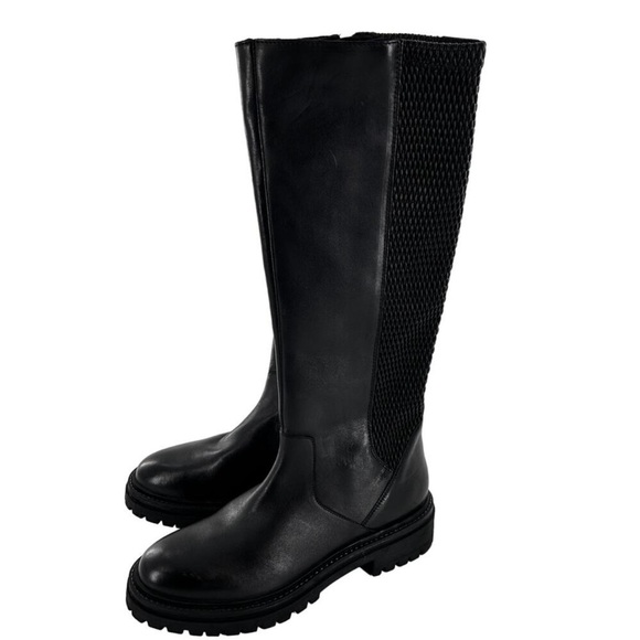 Geox Black Iridea Lug Sole Boots Sz 37 - Picture 8 of 9